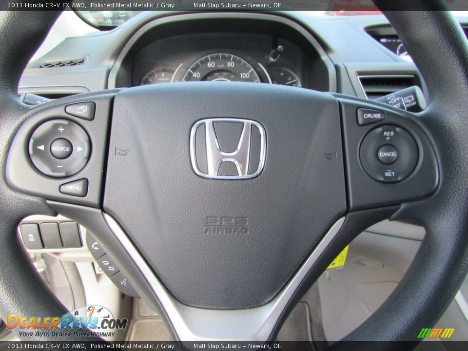 2013 Honda CR-V EX AWD Polished Metal Metallic / Gray Photo #11