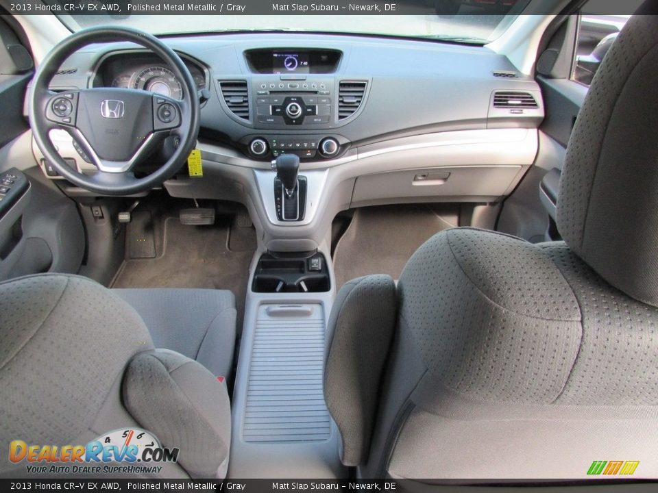 2013 Honda CR-V EX AWD Polished Metal Metallic / Gray Photo #25