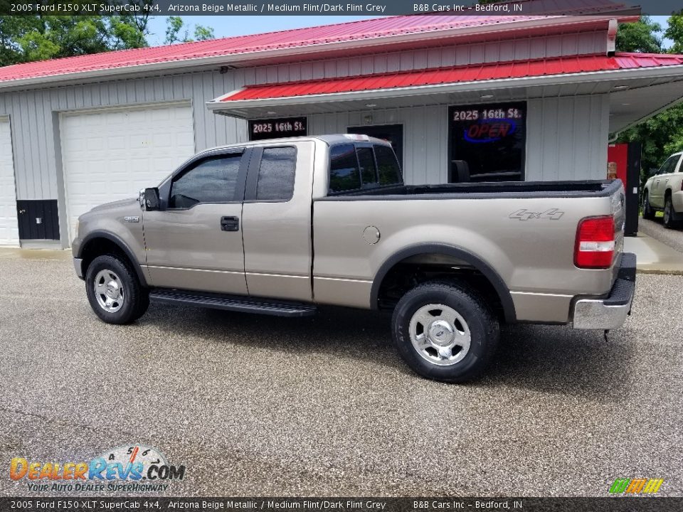 2005 Ford F150 XLT SuperCab 4x4 Arizona Beige Metallic / Medium Flint/Dark Flint Grey Photo #3