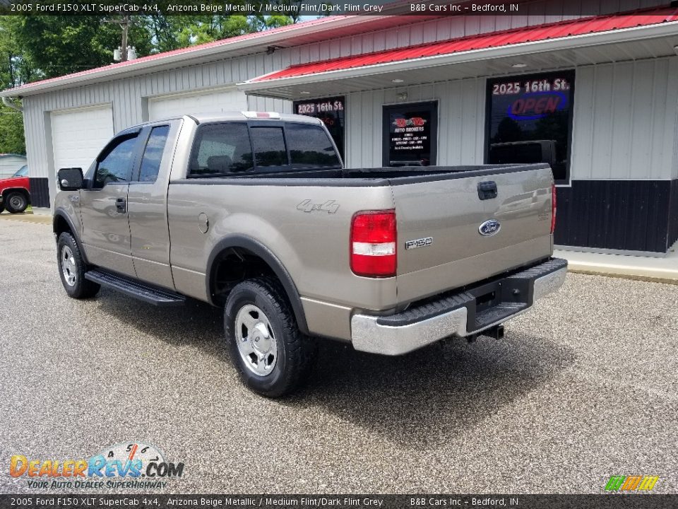 2005 Ford F150 XLT SuperCab 4x4 Arizona Beige Metallic / Medium Flint/Dark Flint Grey Photo #4