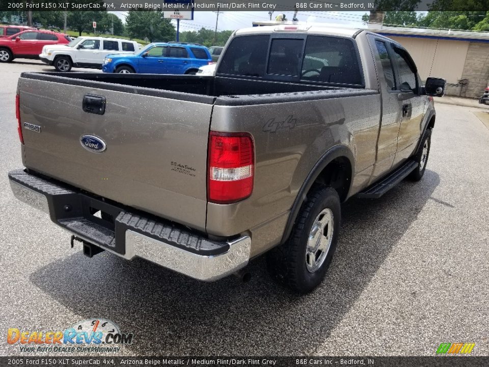 2005 Ford F150 XLT SuperCab 4x4 Arizona Beige Metallic / Medium Flint/Dark Flint Grey Photo #6