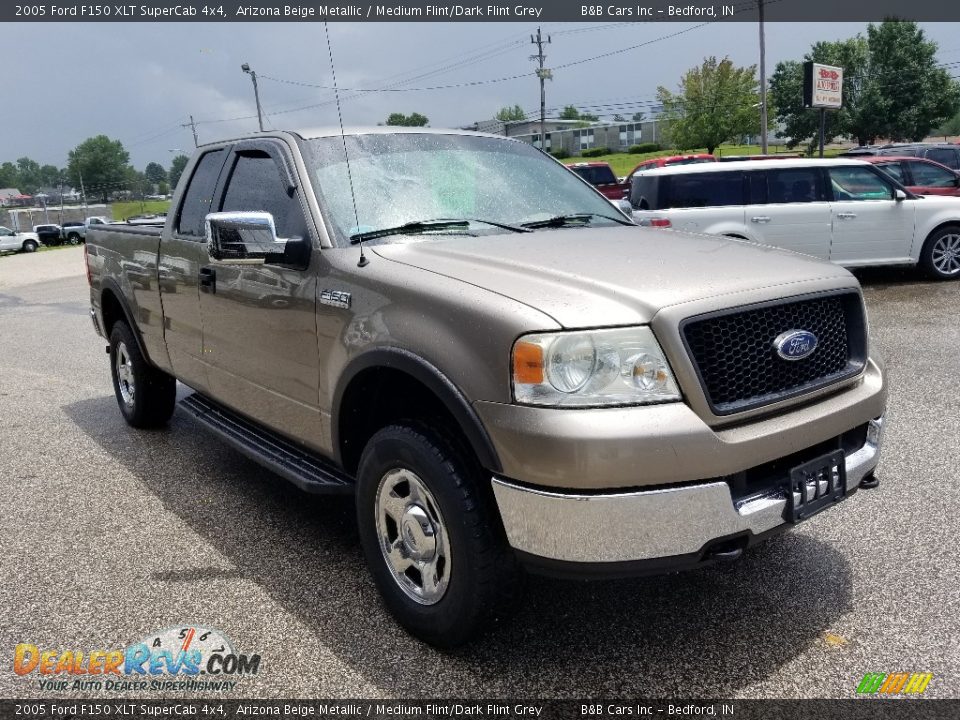 2005 Ford F150 XLT SuperCab 4x4 Arizona Beige Metallic / Medium Flint/Dark Flint Grey Photo #9