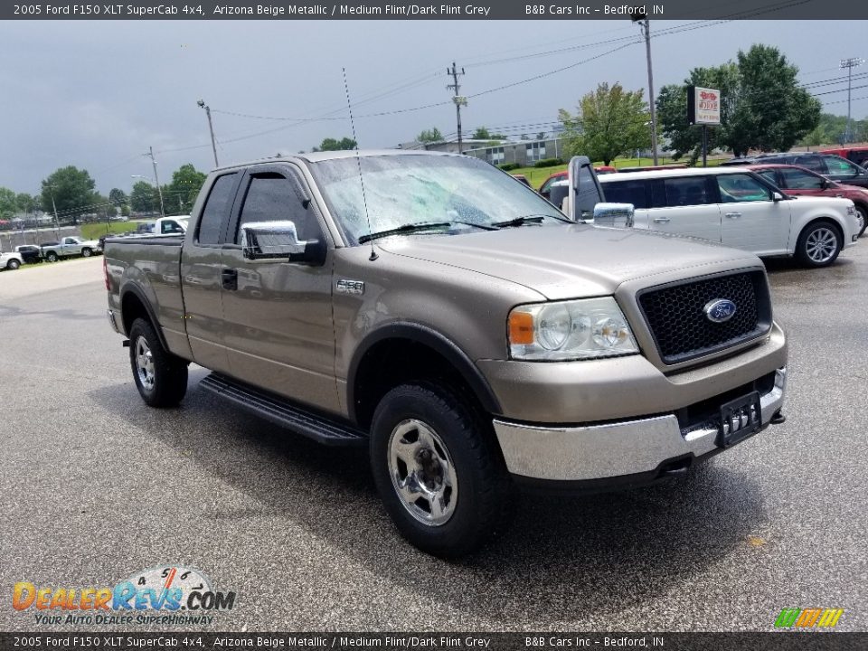 2005 Ford F150 XLT SuperCab 4x4 Arizona Beige Metallic / Medium Flint/Dark Flint Grey Photo #28
