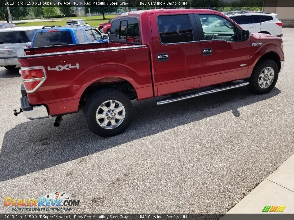 2013 Ford F150 XLT SuperCrew 4x4 Ruby Red Metallic / Steel Gray Photo #6