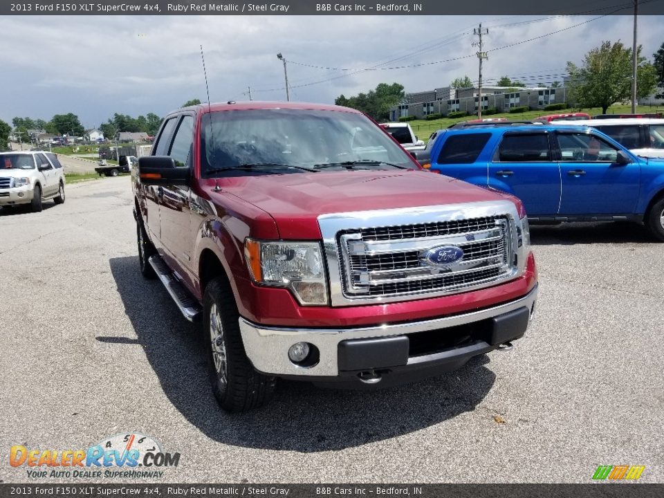 2013 Ford F150 XLT SuperCrew 4x4 Ruby Red Metallic / Steel Gray Photo #8