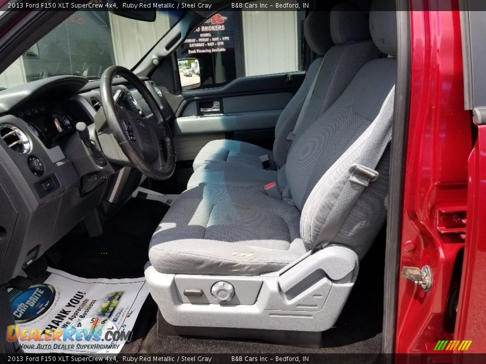 2013 Ford F150 XLT SuperCrew 4x4 Ruby Red Metallic / Steel Gray Photo #17