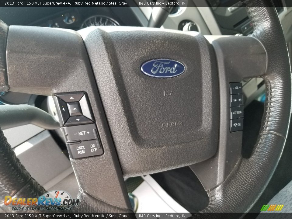 2013 Ford F150 XLT SuperCrew 4x4 Ruby Red Metallic / Steel Gray Photo #18