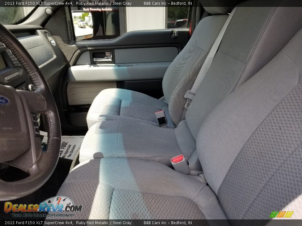 2013 Ford F150 XLT SuperCrew 4x4 Ruby Red Metallic / Steel Gray Photo #26