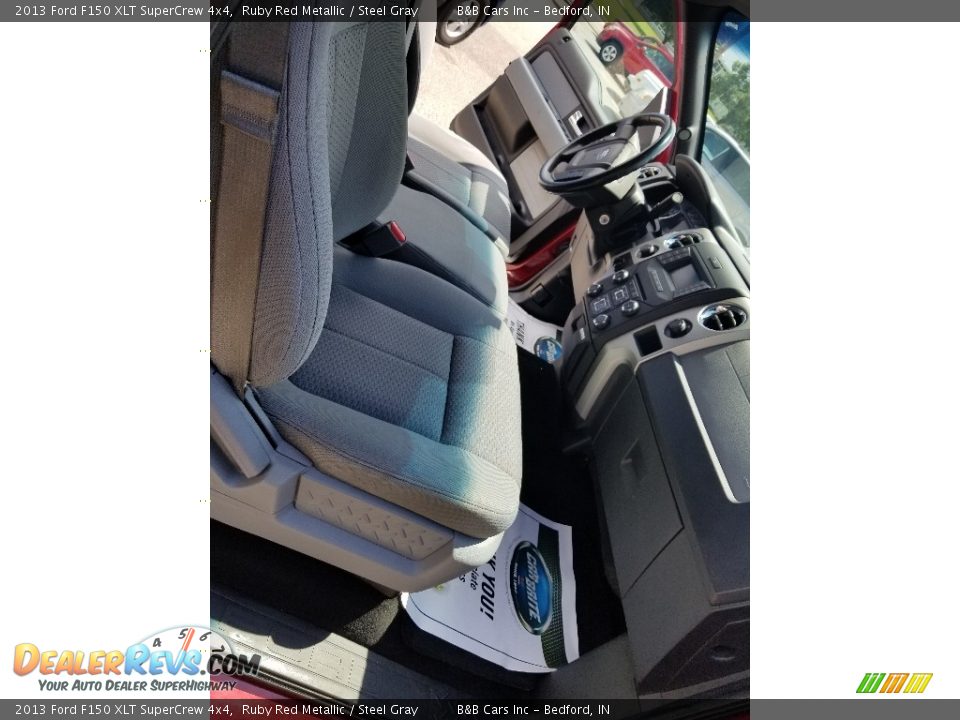 2013 Ford F150 XLT SuperCrew 4x4 Ruby Red Metallic / Steel Gray Photo #34