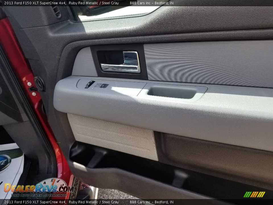 2013 Ford F150 XLT SuperCrew 4x4 Ruby Red Metallic / Steel Gray Photo #35
