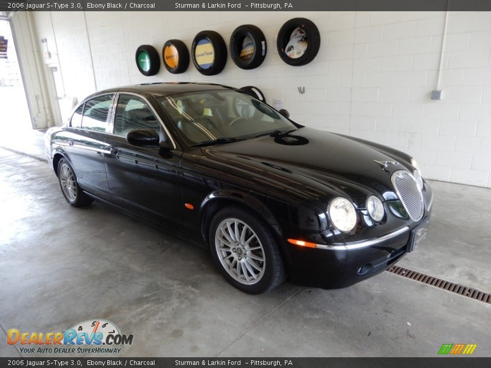 2006 Jaguar S-Type 3.0 Ebony Black / Charcoal Photo #1