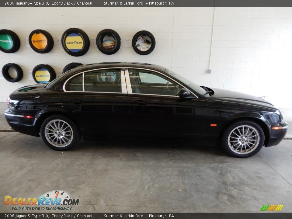 2006 Jaguar S-Type 3.0 Ebony Black / Charcoal Photo #3