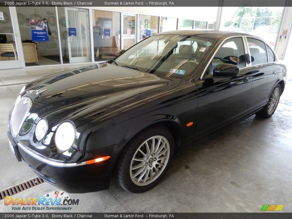 2006 Jaguar S-Type 3.0 Ebony Black / Charcoal Photo #10