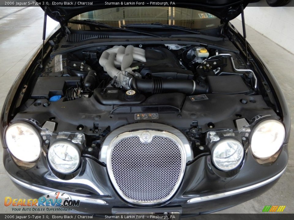 2006 Jaguar S-Type 3.0 Ebony Black / Charcoal Photo #14