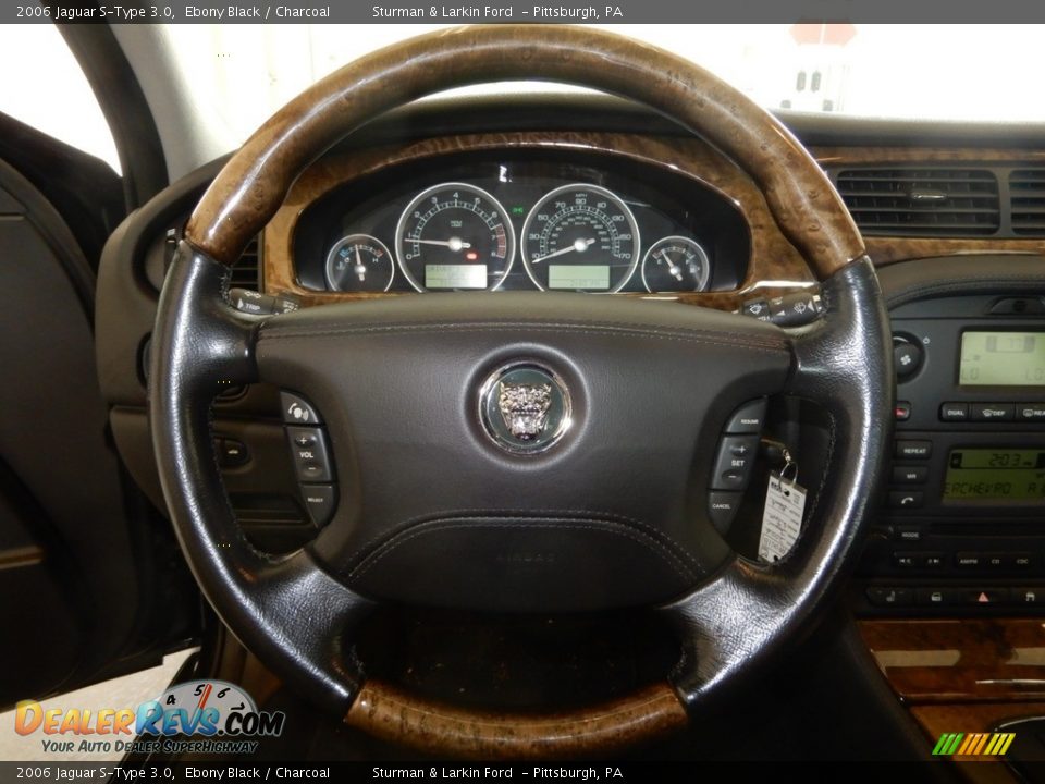 2006 Jaguar S-Type 3.0 Ebony Black / Charcoal Photo #23