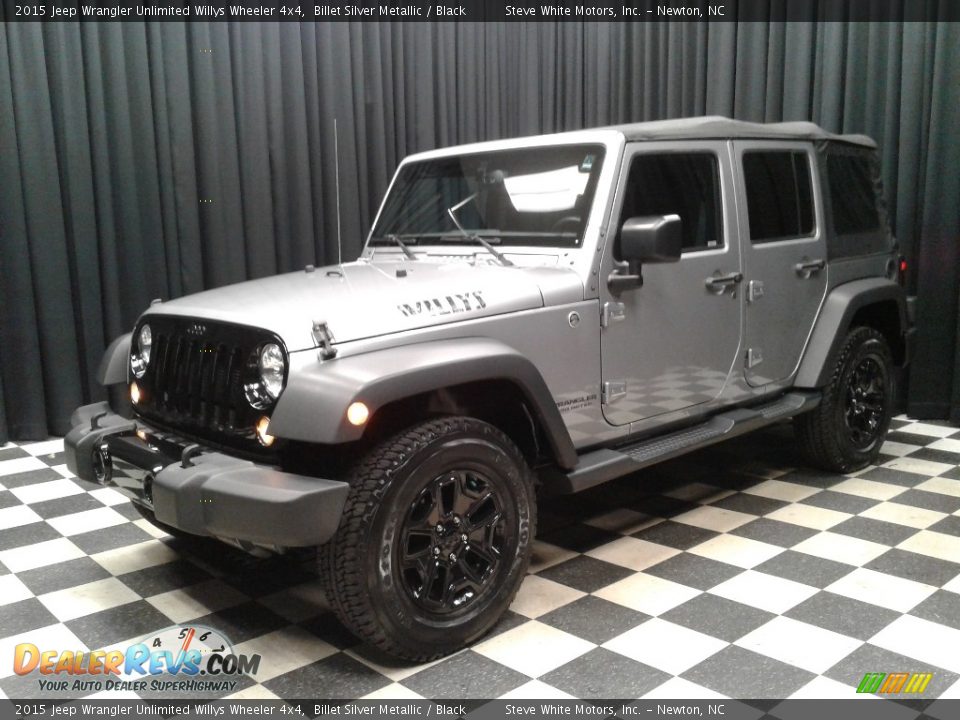 2015 Jeep Wrangler Unlimited Willys Wheeler 4x4 Billet Silver Metallic / Black Photo #2