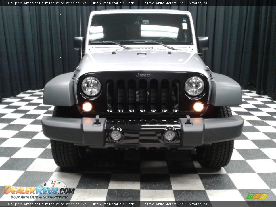2015 Jeep Wrangler Unlimited Willys Wheeler 4x4 Billet Silver Metallic / Black Photo #3
