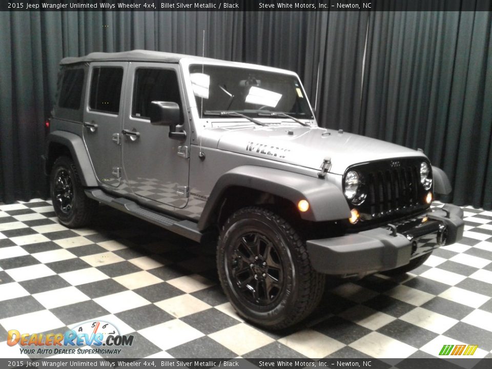 2015 Jeep Wrangler Unlimited Willys Wheeler 4x4 Billet Silver Metallic / Black Photo #4