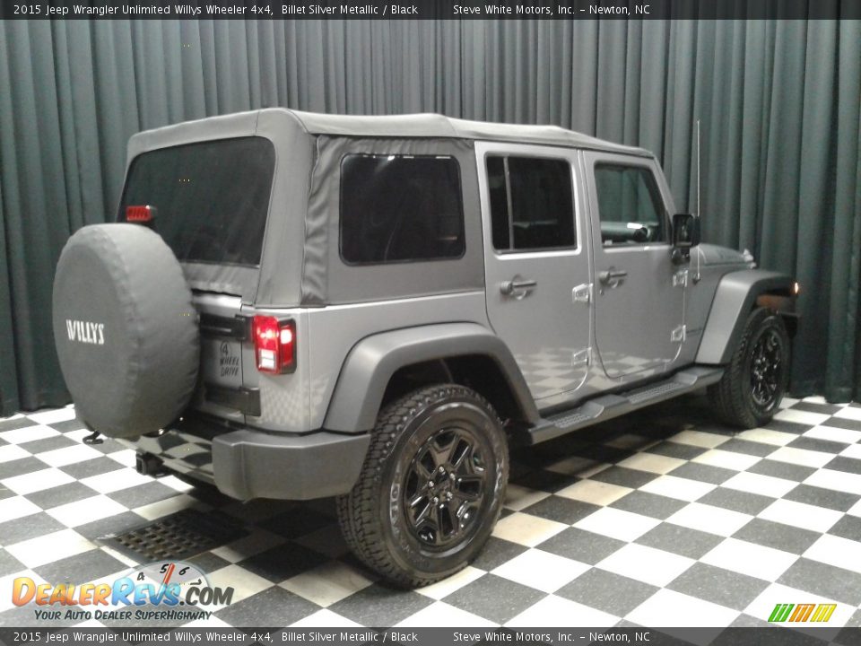 2015 Jeep Wrangler Unlimited Willys Wheeler 4x4 Billet Silver Metallic / Black Photo #6