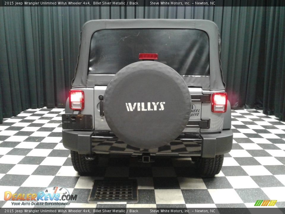 2015 Jeep Wrangler Unlimited Willys Wheeler 4x4 Billet Silver Metallic / Black Photo #7