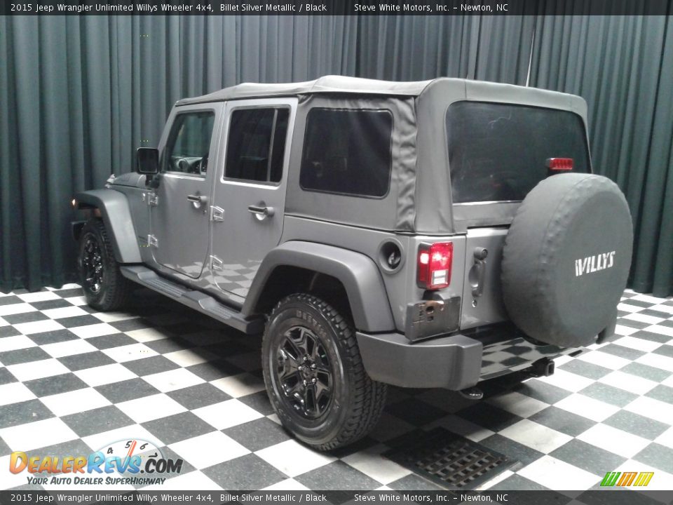 2015 Jeep Wrangler Unlimited Willys Wheeler 4x4 Billet Silver Metallic / Black Photo #8