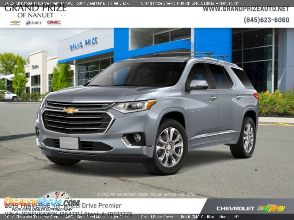 2019 Chevrolet Traverse Premier AWD Satin Steel Metallic / Jet Black Photo #1