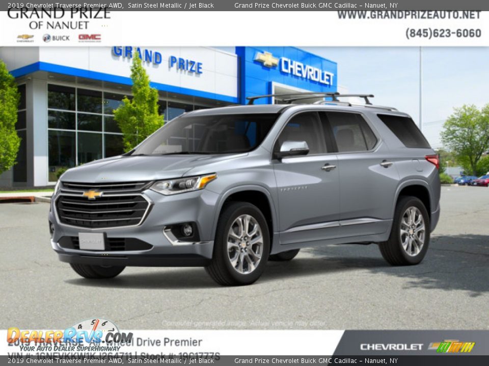 2019 Chevrolet Traverse Premier AWD Satin Steel Metallic / Jet Black Photo #2