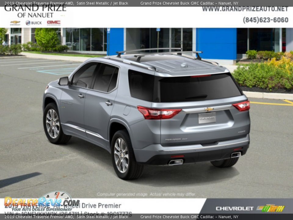 2019 Chevrolet Traverse Premier AWD Satin Steel Metallic / Jet Black Photo #3