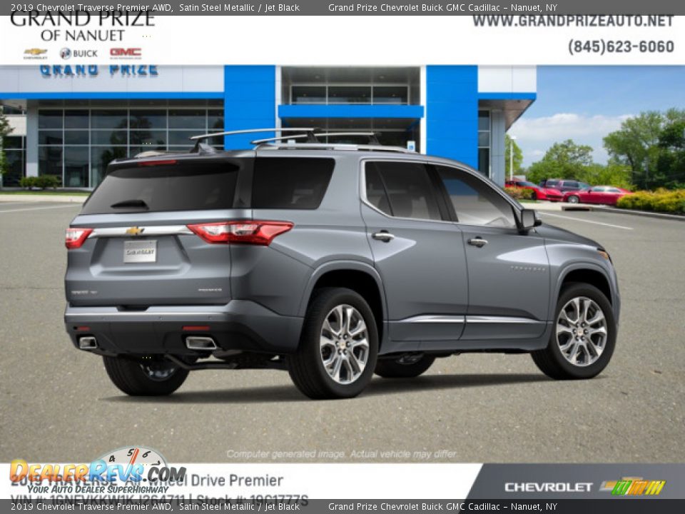 2019 Chevrolet Traverse Premier AWD Satin Steel Metallic / Jet Black Photo #4