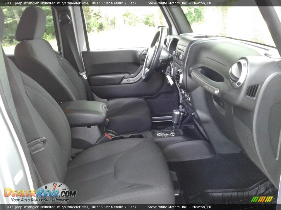 2015 Jeep Wrangler Unlimited Willys Wheeler 4x4 Billet Silver Metallic / Black Photo #14