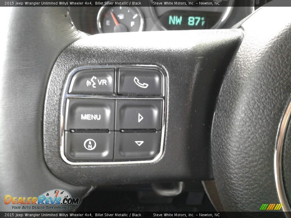 2015 Jeep Wrangler Unlimited Willys Wheeler 4x4 Billet Silver Metallic / Black Photo #16