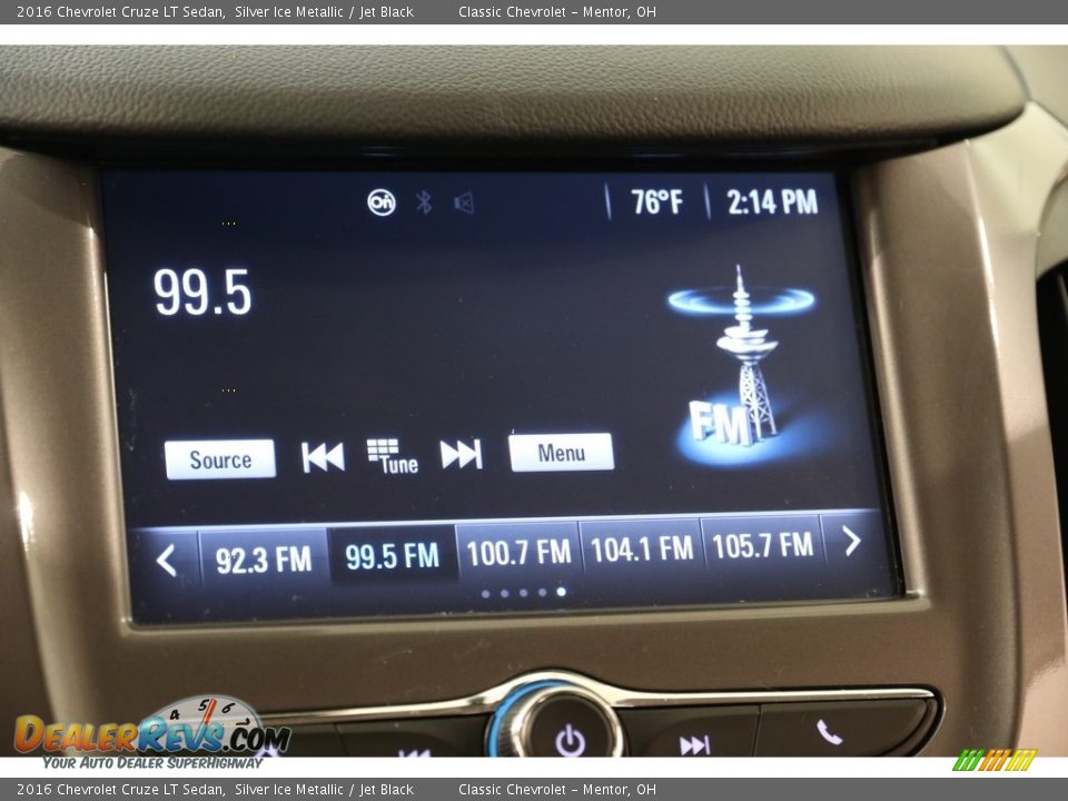 2016 Chevrolet Cruze LT Sedan Silver Ice Metallic / Jet Black Photo #11