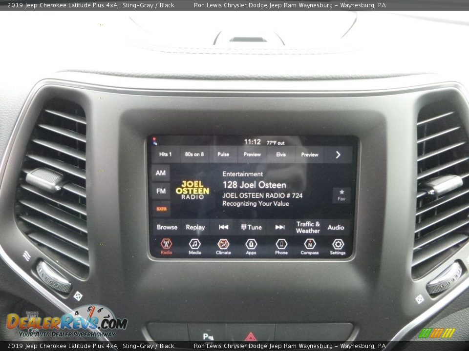 2019 Jeep Cherokee Latitude Plus 4x4 Sting-Gray / Black Photo #14