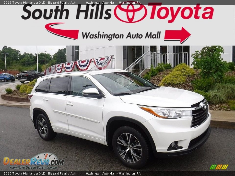 2016 Toyota Highlander XLE Blizzard Pearl / Ash Photo #1