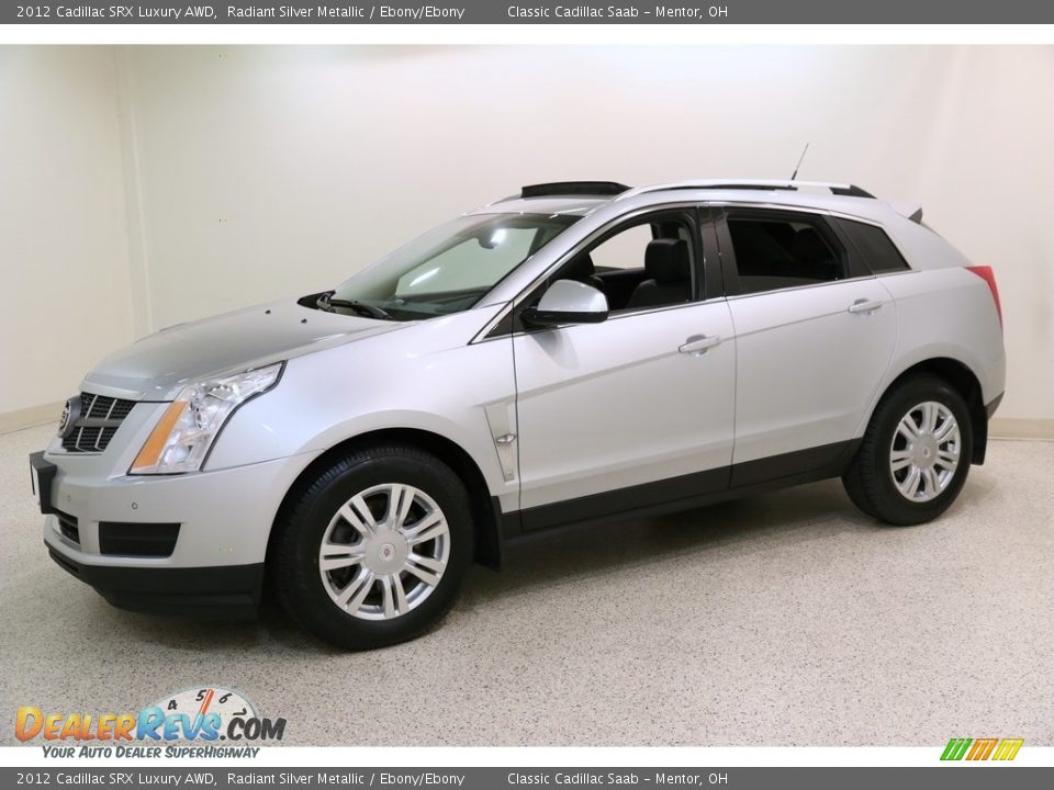 2012 Cadillac SRX Luxury AWD Radiant Silver Metallic / Ebony/Ebony Photo #3