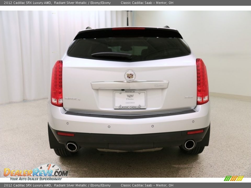 2012 Cadillac SRX Luxury AWD Radiant Silver Metallic / Ebony/Ebony Photo #17