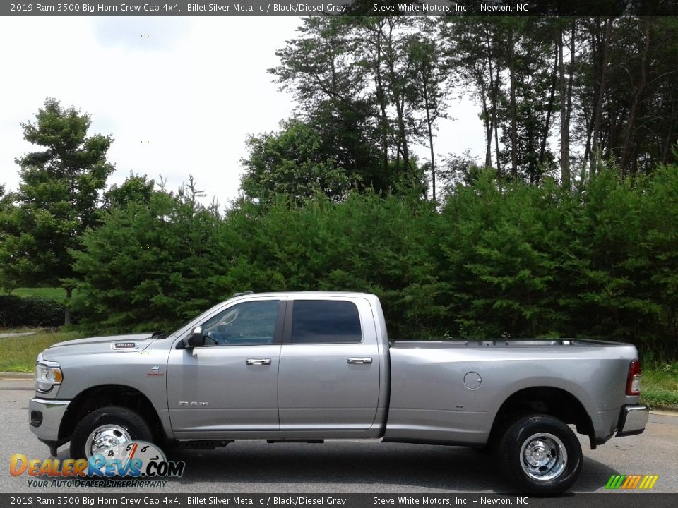 2019 Ram 3500 Big Horn Crew Cab 4x4 Billet Silver Metallic / Black/Diesel Gray Photo #1