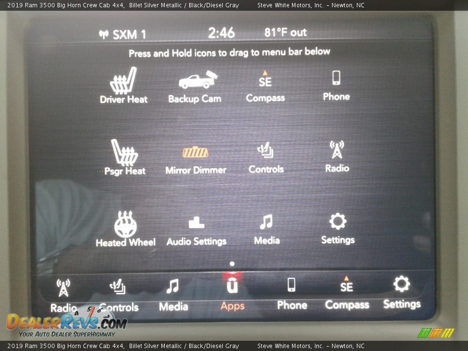 2019 Ram 3500 Big Horn Crew Cab 4x4 Billet Silver Metallic / Black/Diesel Gray Photo #26