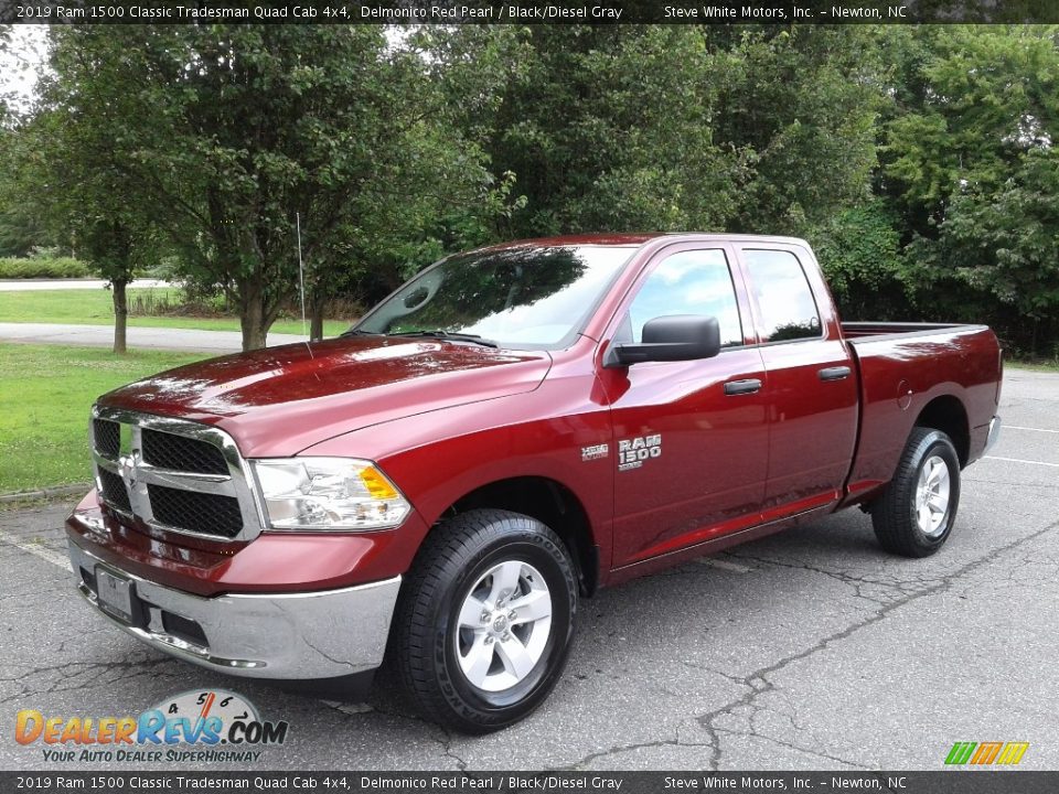 2019 Ram 1500 Classic Tradesman Quad Cab 4x4 Delmonico Red Pearl / Black/Diesel Gray Photo #2