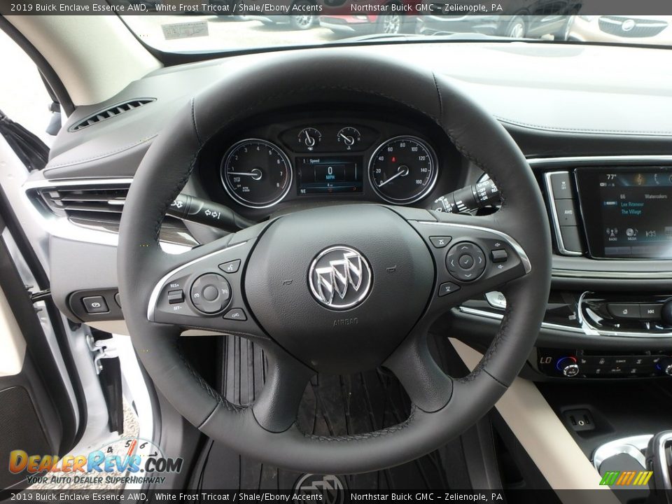 2019 Buick Enclave Essence AWD White Frost Tricoat / Shale/Ebony Accents Photo #17