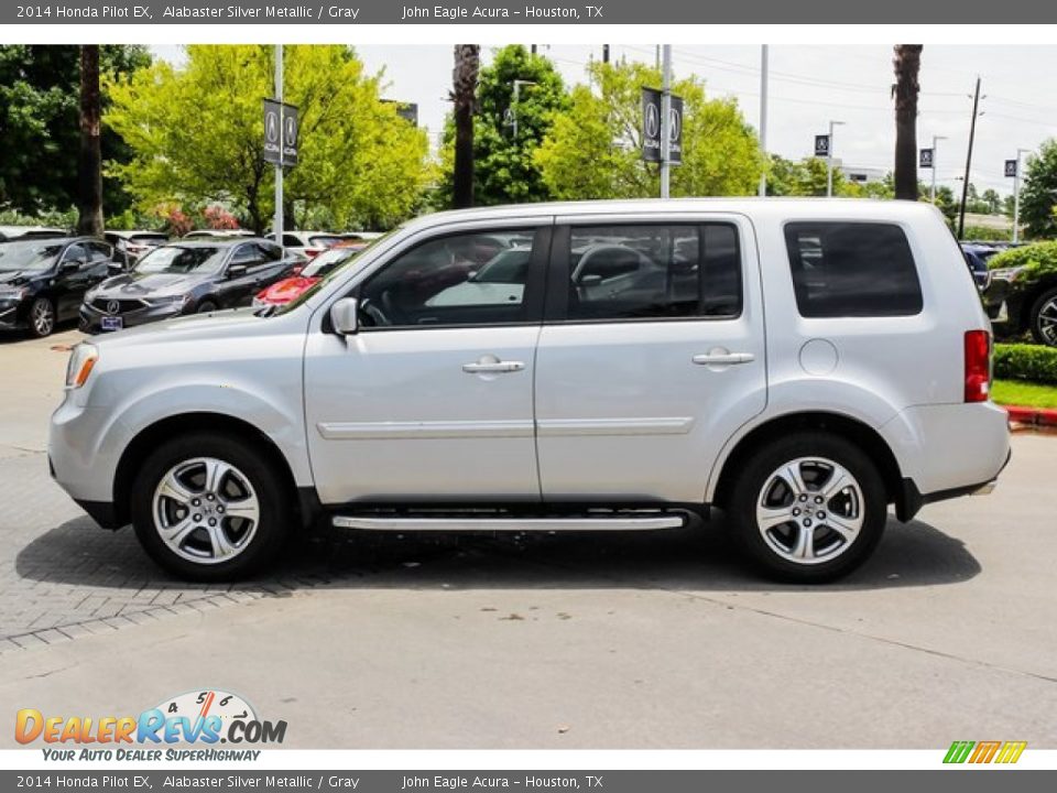 2014 Honda Pilot EX Alabaster Silver Metallic / Gray Photo #4