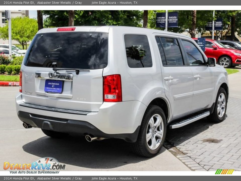 2014 Honda Pilot EX Alabaster Silver Metallic / Gray Photo #7