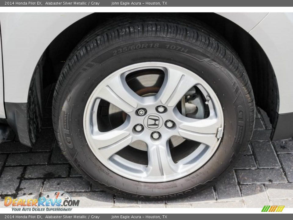 2014 Honda Pilot EX Alabaster Silver Metallic / Gray Photo #10