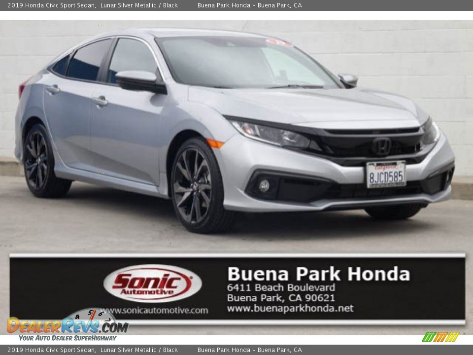 2019 Honda Civic Sport Sedan Lunar Silver Metallic / Black Photo #1