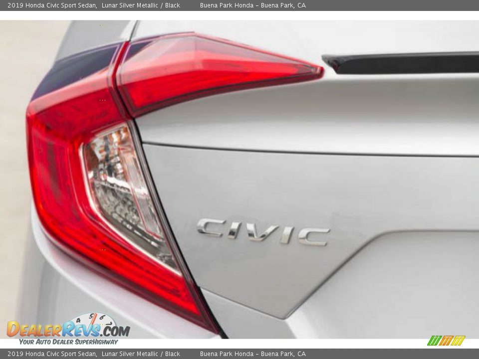 2019 Honda Civic Sport Sedan Lunar Silver Metallic / Black Photo #10