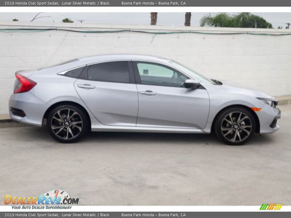 2019 Honda Civic Sport Sedan Lunar Silver Metallic / Black Photo #12