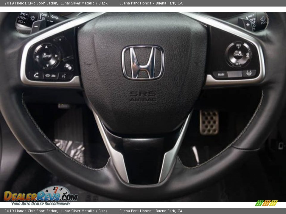 2019 Honda Civic Sport Sedan Lunar Silver Metallic / Black Photo #13