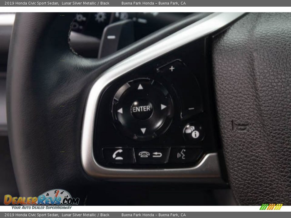 2019 Honda Civic Sport Sedan Lunar Silver Metallic / Black Photo #14