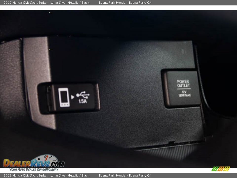 2019 Honda Civic Sport Sedan Lunar Silver Metallic / Black Photo #17