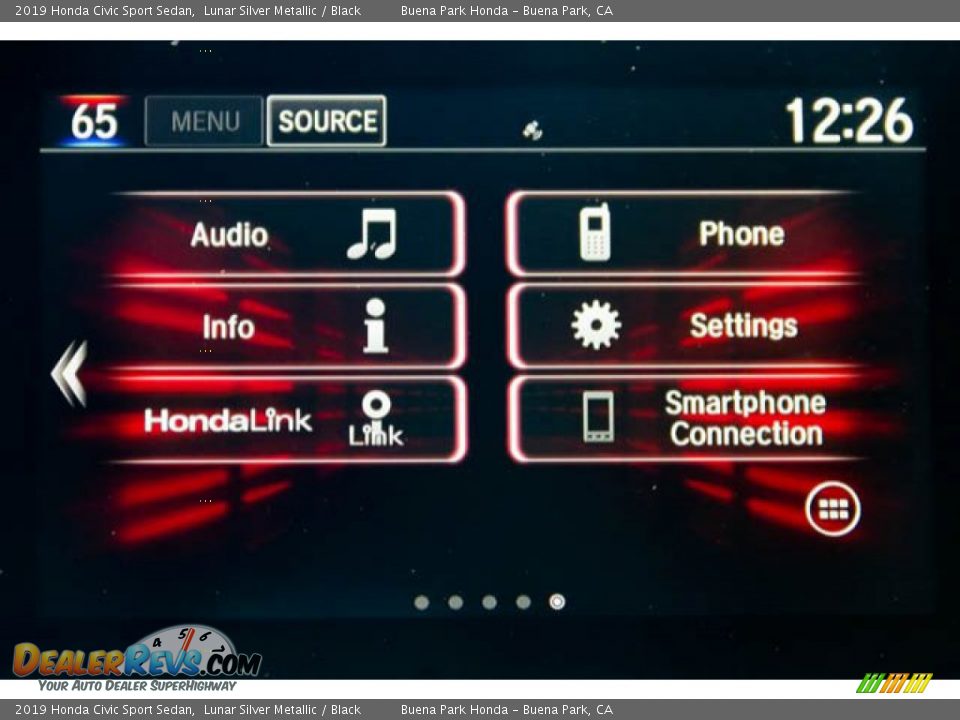 2019 Honda Civic Sport Sedan Lunar Silver Metallic / Black Photo #25